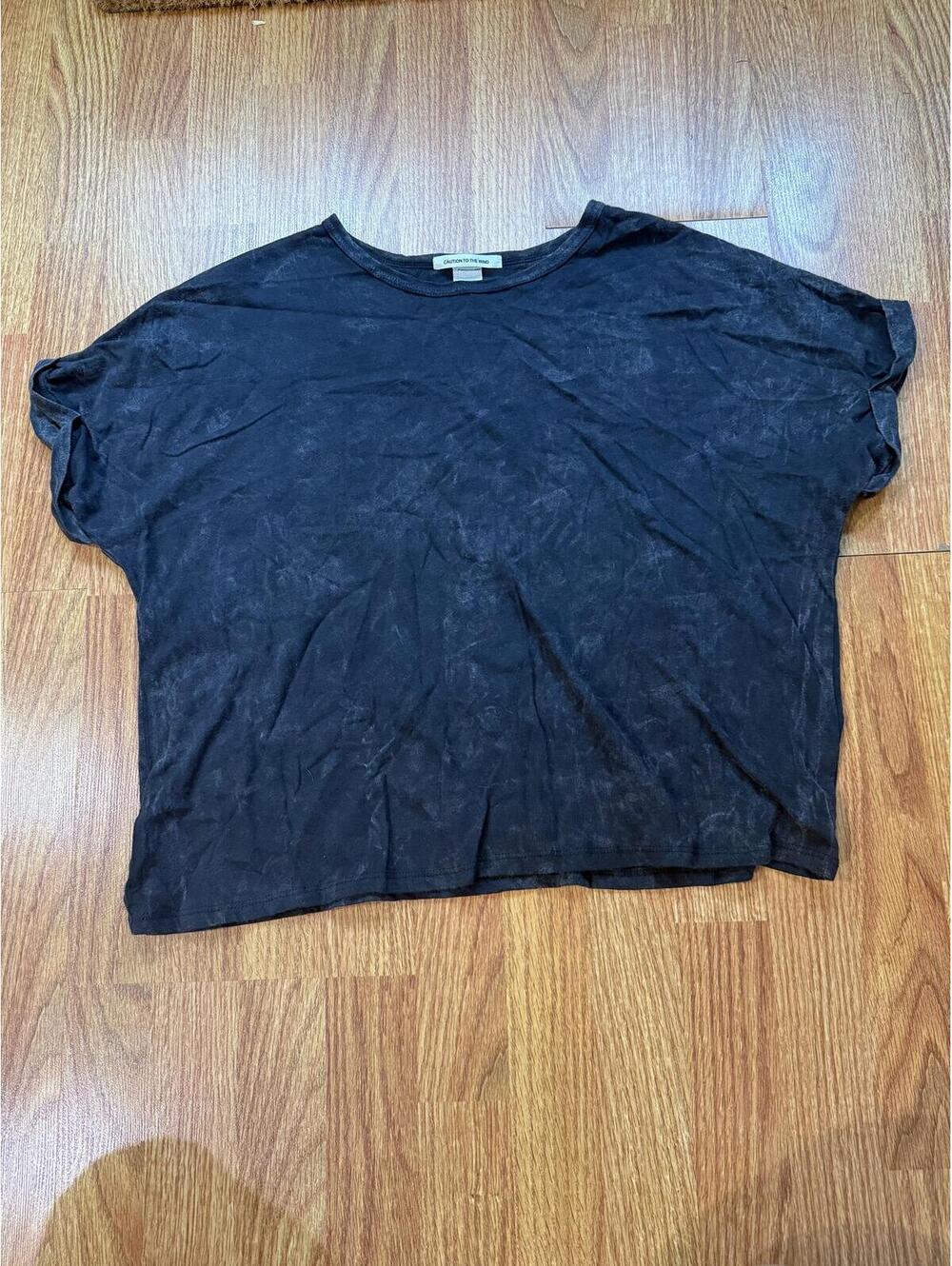 Women's Top | Acid Wash Blouse | Caution to the Wind | Size M